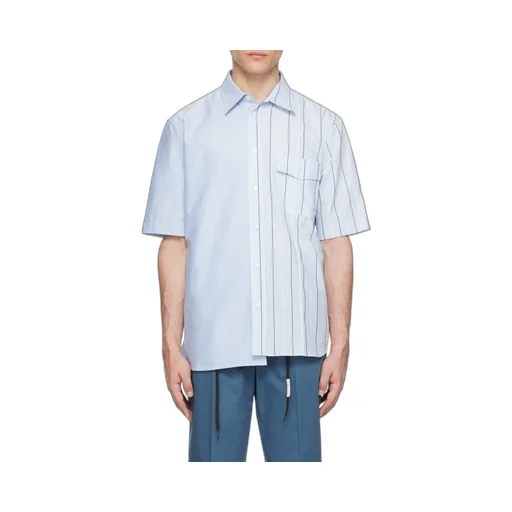 Bio Poplin Half-And-Half Shirt
