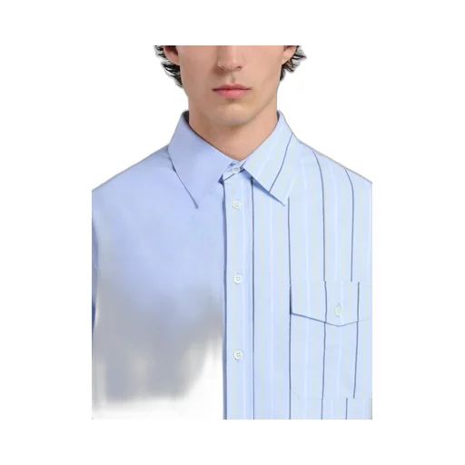 Bio Poplin Half-And-Half Shirt