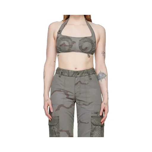 Camouflage Pattern Printed Bra