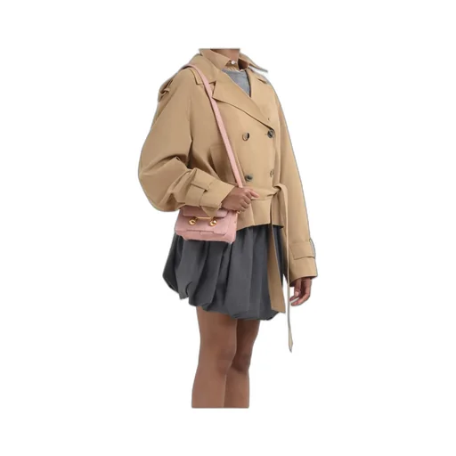 Double-Breasted Short Trench Jacket