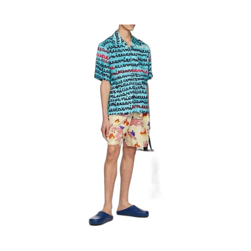 Allover Graphic Printed Shorts