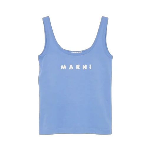 Logo-Printed Scoop Neck Tank Top
