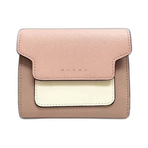 Panelled Logo Print Wallet