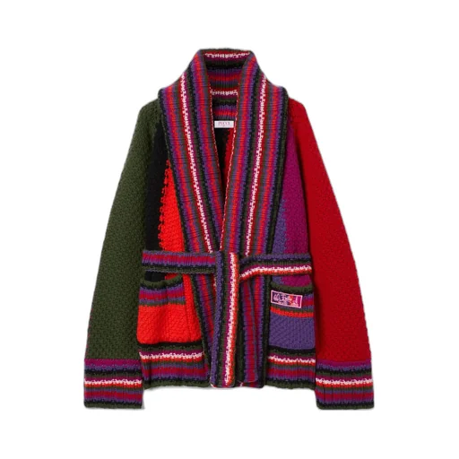 Oversized Colorblock Cardigan