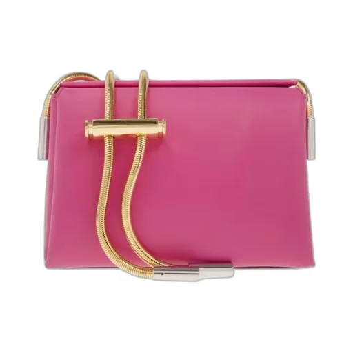 Foldover Top Chained Shoulder Bag