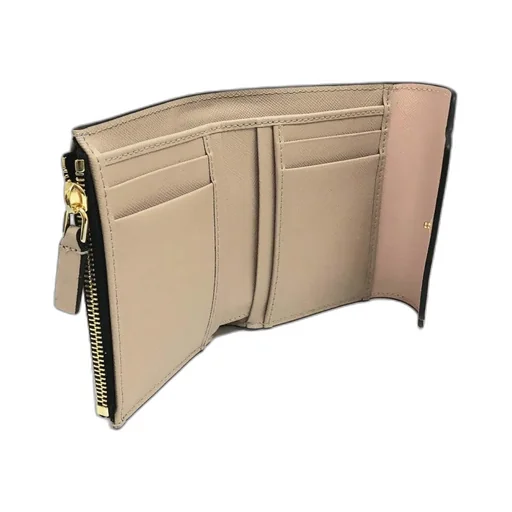 Panelled Logo Print Wallet