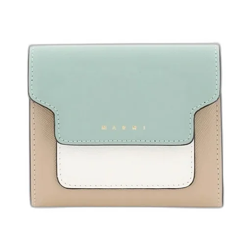 Panelled Logo Print Wallet