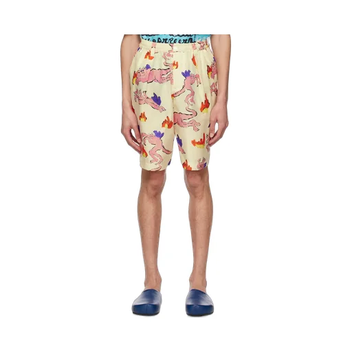 Allover Graphic Printed Shorts