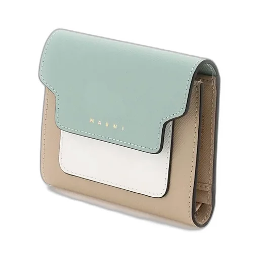 Panelled Logo Print Wallet