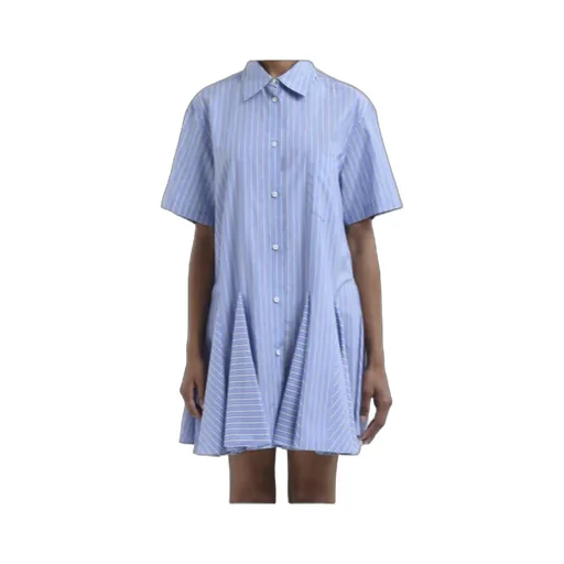 Poplin Striped Shirt Dress