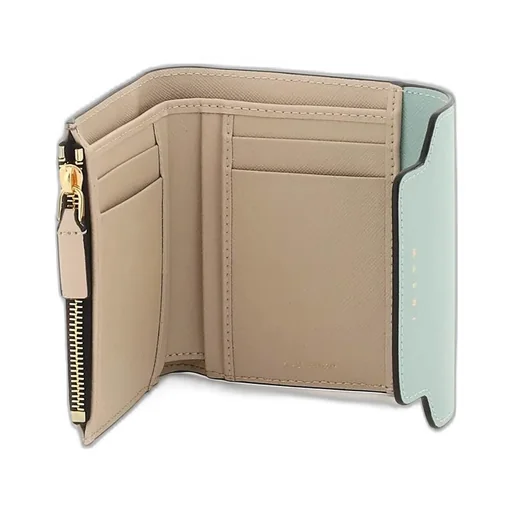 Panelled Logo Print Wallet