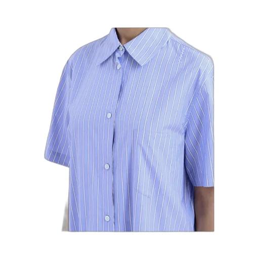 Poplin Striped Shirt Dress