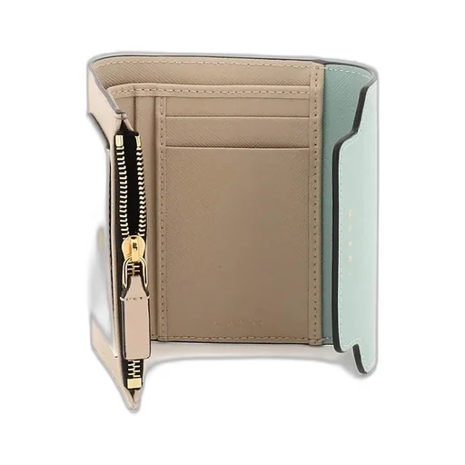 Panelled Logo Print Wallet
