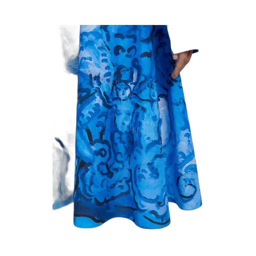 Printed Full Poplin Skirt