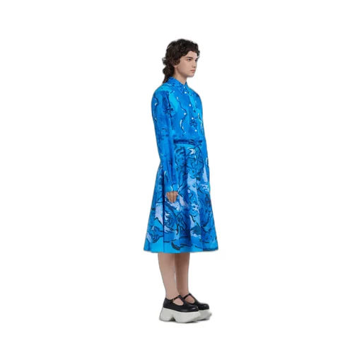 Printed Full Poplin Skirt