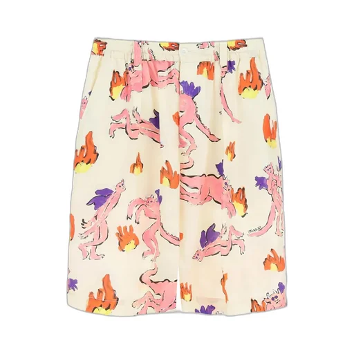 Allover Graphic Printed Shorts