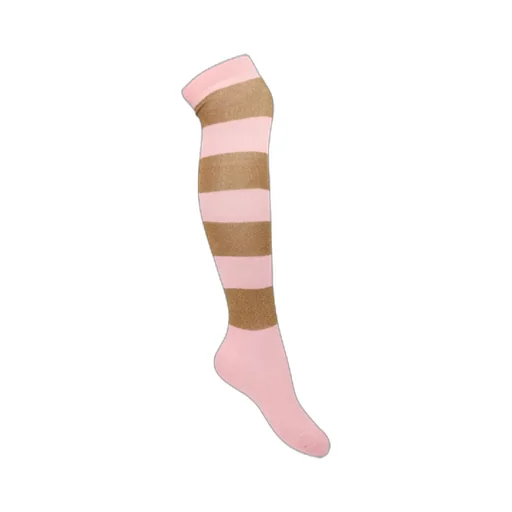 Striped Metallic Thread Socks