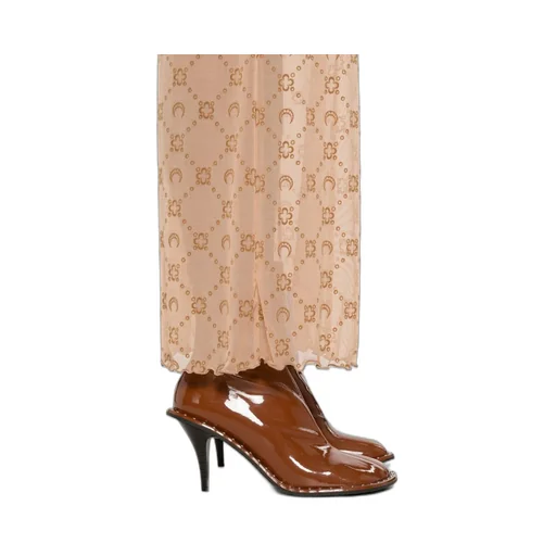 Moonogram Mesh Flock Long Dress