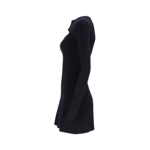 Logo Patch Cut-Out Ribbed Mini Dress