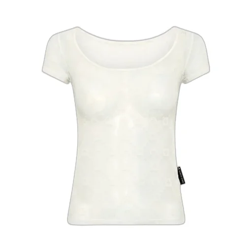 Flock Open Neck Mesh Top