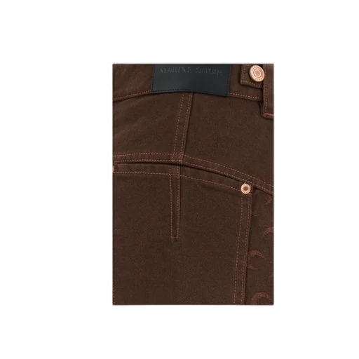 Moon-Jacquard Wide-Leg Jeans