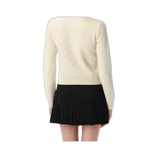 Moon Jacquard Knit Fitted Cardigan
