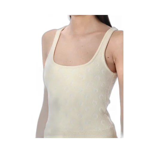 Moon Jacquard Knit Strap Top