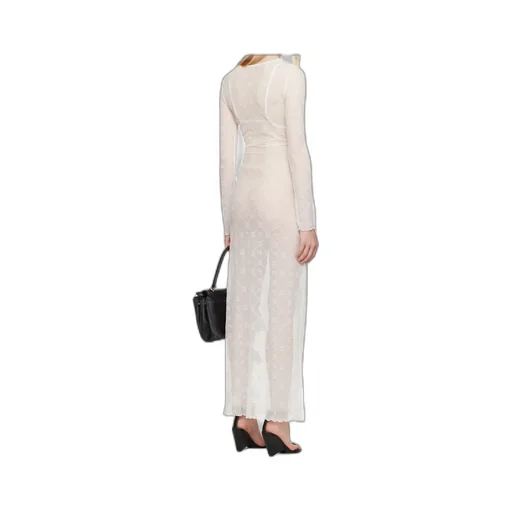 Moonogram Mesh Flock Maxi Dress