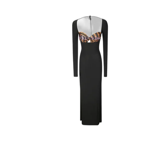 Regenerated Scarf-Detailing Fitted Dress