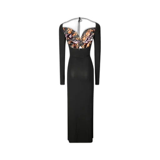 Regenerated Scarf-Detailing Fitted Dress