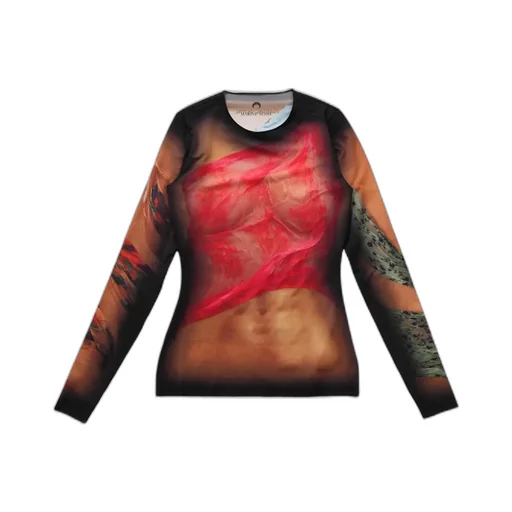 Graphic Printed Long-Sleeved Top