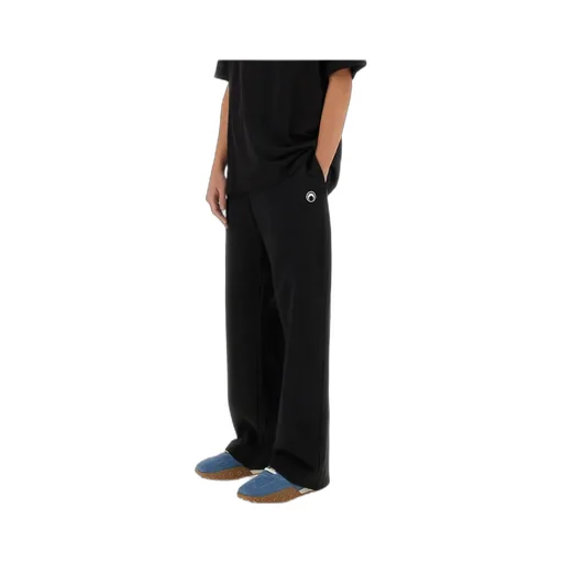 Logo Embroidered Straight-Leg Trousers