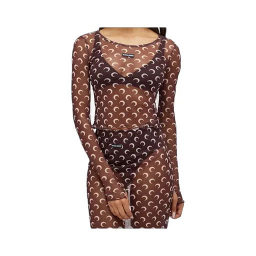Moon Print Mesh Top