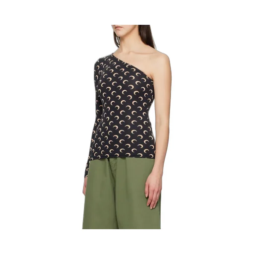 Recycled Moon Jersey Second Skin Asymmetric Top