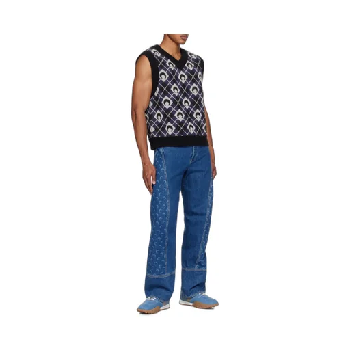 V-Neck Argyle Vest