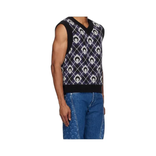 V-Neck Argyle Vest