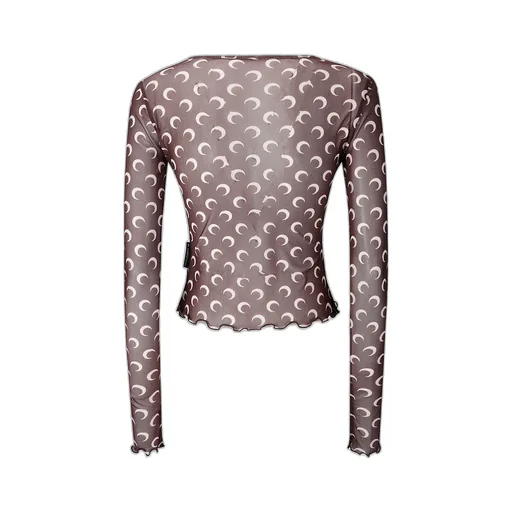 Moon Print Mesh Top
