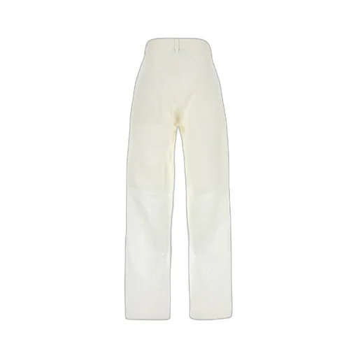 Lace-Detailed Straight Trousers