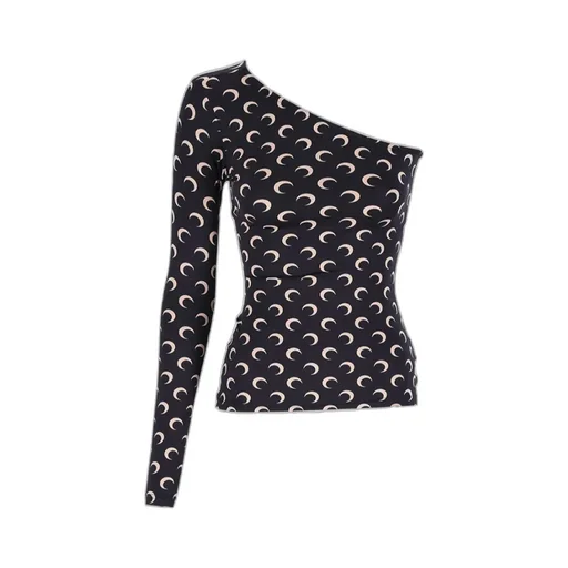 Recycled Moon Jersey Second Skin Asymmetric Top