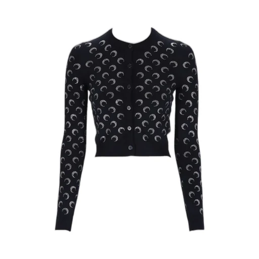Rhinestoned Embellished Knit Cardigan