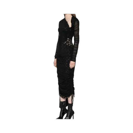 Asymmetric Draped Jersey Midi Dress