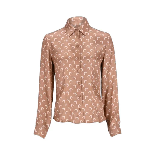 Crescent Moon-Printed Buttoned Shirt