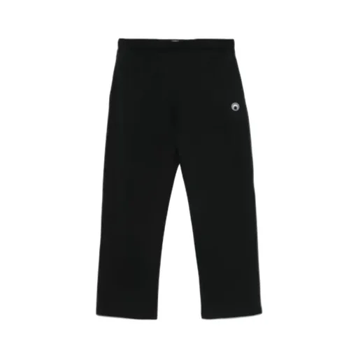 Logo Embroidered Straight-Leg Trousers