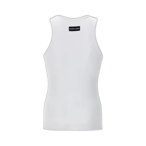 Moon Logo Embroidered Ribbed Tank Top