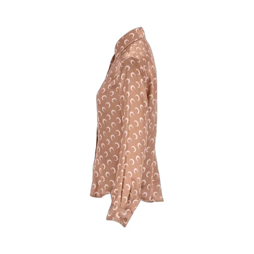 Crescent Moon-Printed Buttoned Shirt