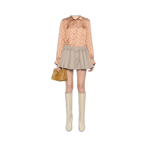 Crescent Moon-Printed Buttoned Shirt