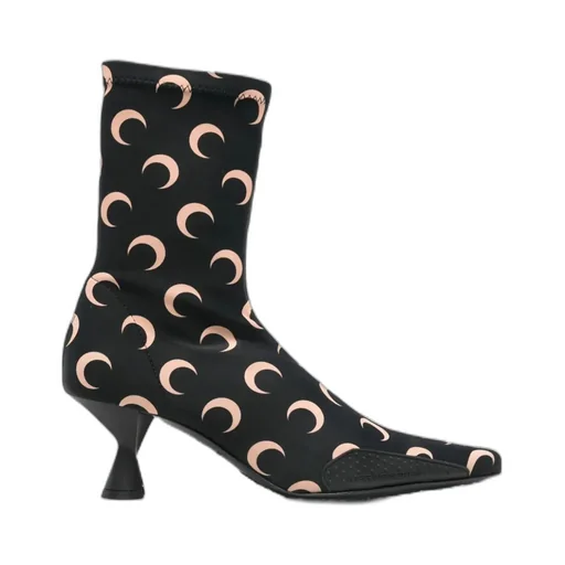 All-Over Logo Detailed Pointed-Toe Boots