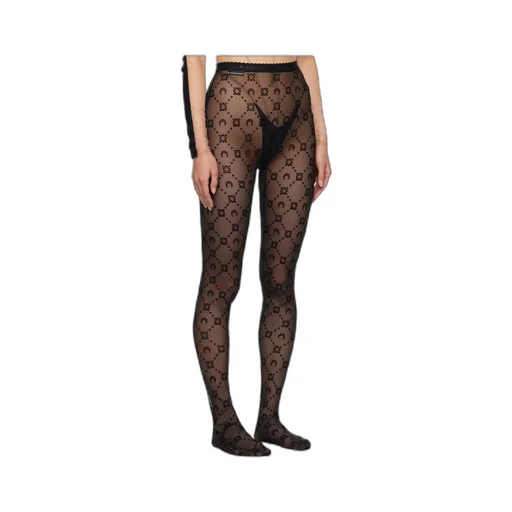 Logo Pattern Detail Pantyhose