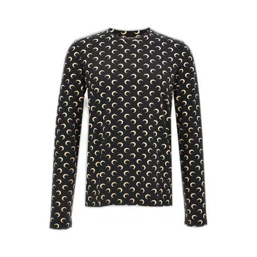 Moon Printed Long-Sleeved T-Shirt