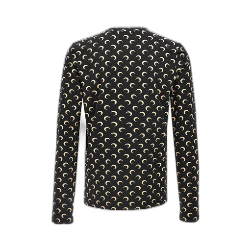 Moon Printed Long-Sleeved T-Shirt